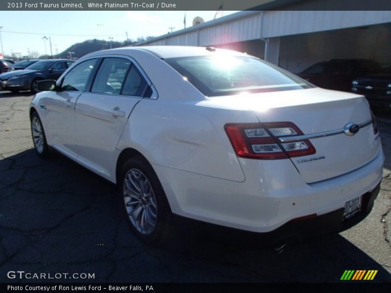 White Platinum Tri-Coat / Dune 2013 Ford Taurus Limited