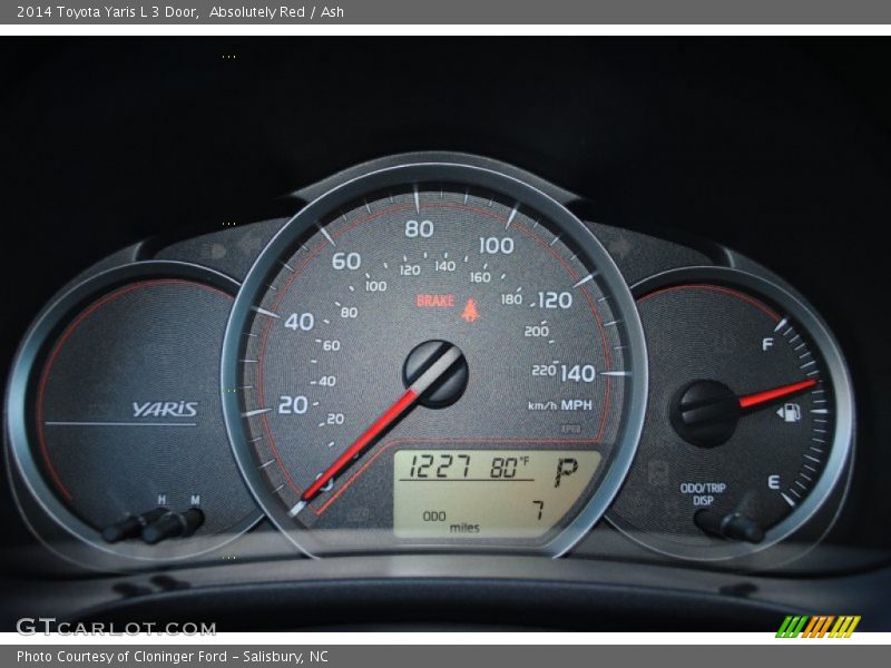 Absolutely Red / Ash 2014 Toyota Yaris L 3 Door