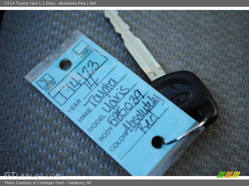 Absolutely Red / Ash 2014 Toyota Yaris L 3 Door