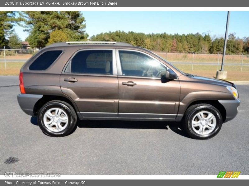 Smokey Brown Metallic / Beige 2008 Kia Sportage EX V6 4x4