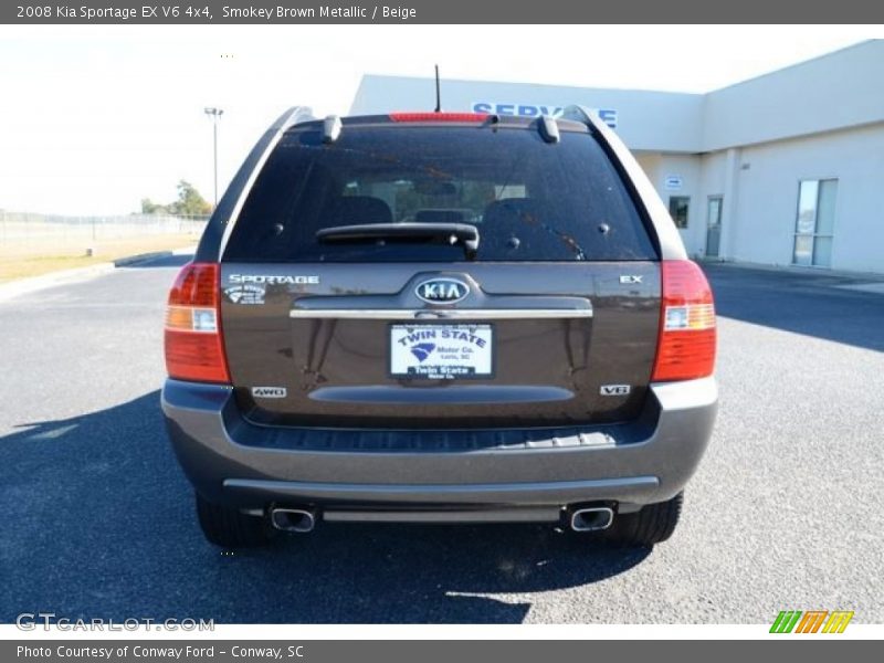 Smokey Brown Metallic / Beige 2008 Kia Sportage EX V6 4x4