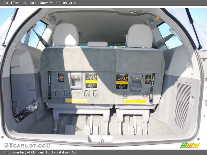 Super White / Light Gray 2014 Toyota Sienna L