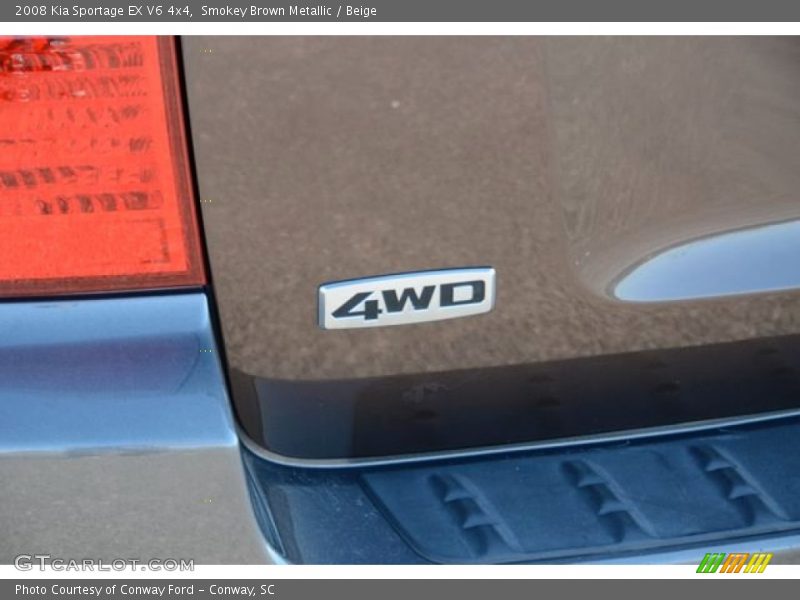 Smokey Brown Metallic / Beige 2008 Kia Sportage EX V6 4x4
