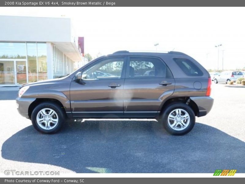 Smokey Brown Metallic / Beige 2008 Kia Sportage EX V6 4x4