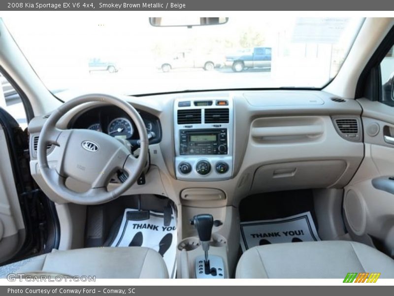 Smokey Brown Metallic / Beige 2008 Kia Sportage EX V6 4x4