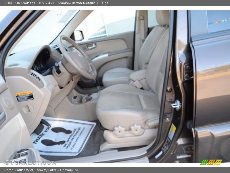 Smokey Brown Metallic / Beige 2008 Kia Sportage EX V6 4x4