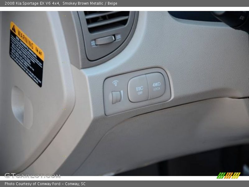 Smokey Brown Metallic / Beige 2008 Kia Sportage EX V6 4x4