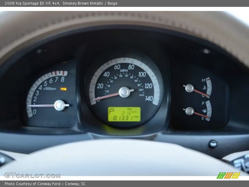 Smokey Brown Metallic / Beige 2008 Kia Sportage EX V6 4x4