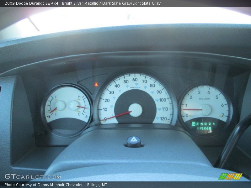 Bright Silver Metallic / Dark Slate Gray/Light Slate Gray 2009 Dodge Durango SE 4x4