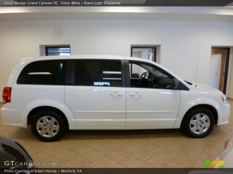 Stone White / Black/Light Graystone 2012 Dodge Grand Caravan SE