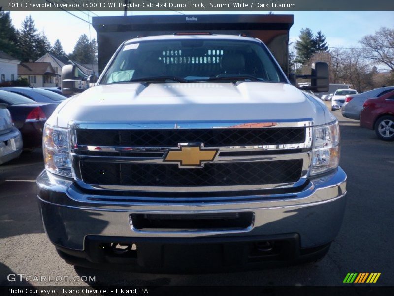 Summit White / Dark Titanium 2013 Chevrolet Silverado 3500HD WT Regular Cab 4x4 Dump Truck