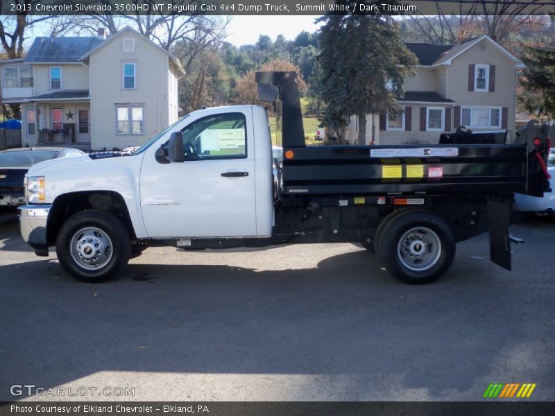 Summit White / Dark Titanium 2013 Chevrolet Silverado 3500HD WT Regular Cab 4x4 Dump Truck