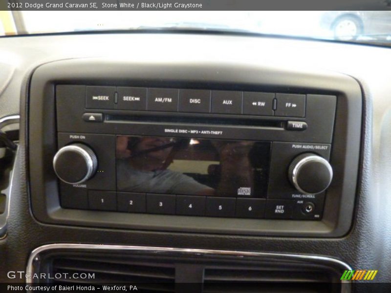 Stone White / Black/Light Graystone 2012 Dodge Grand Caravan SE