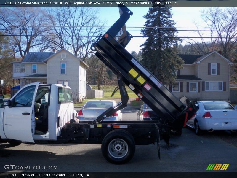 Summit White / Dark Titanium 2013 Chevrolet Silverado 3500HD WT Regular Cab 4x4 Dump Truck