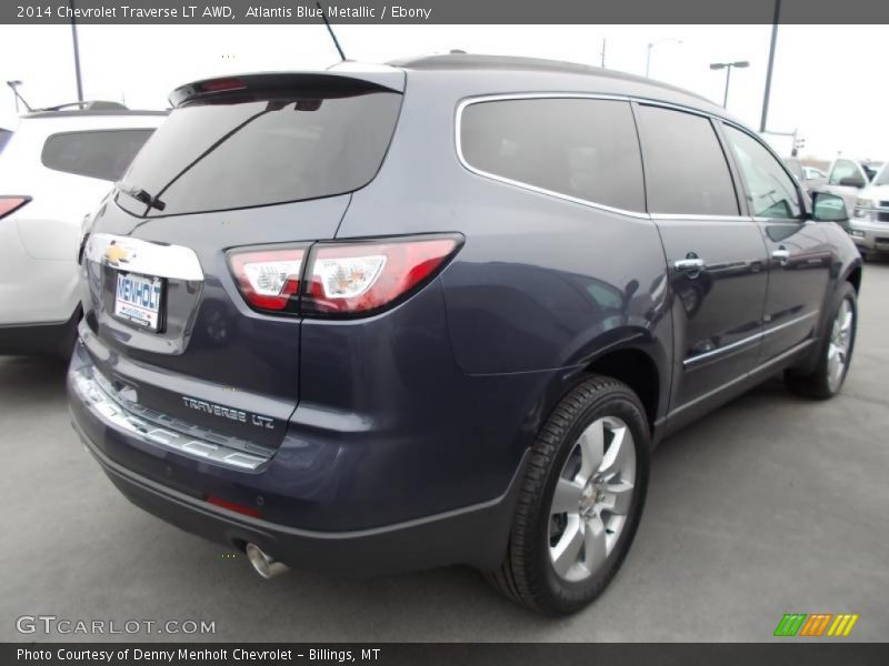 Atlantis Blue Metallic / Ebony 2014 Chevrolet Traverse LT AWD