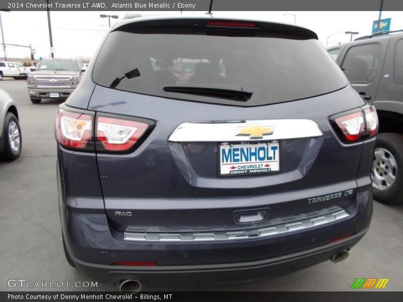 Atlantis Blue Metallic / Ebony 2014 Chevrolet Traverse LT AWD