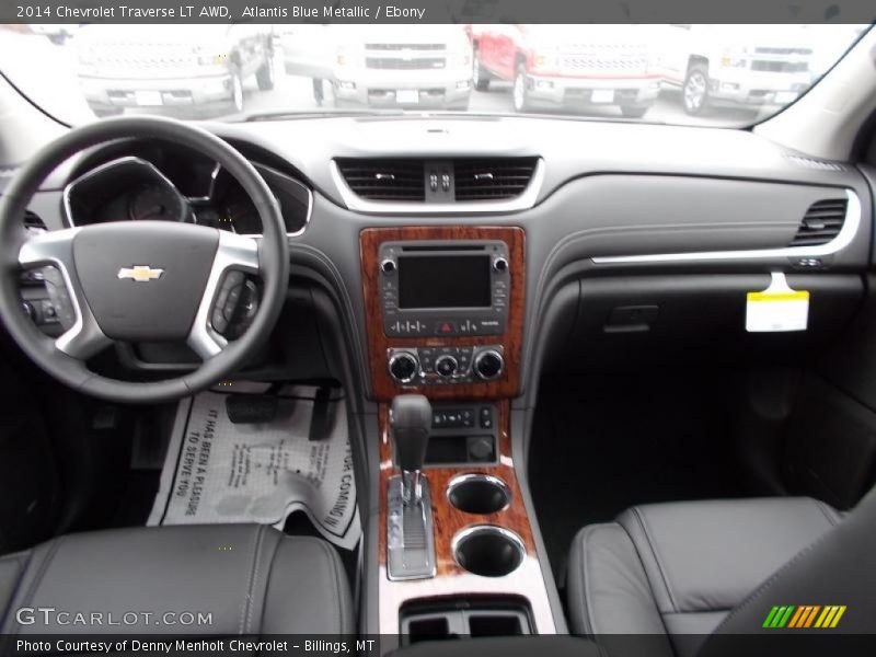 Atlantis Blue Metallic / Ebony 2014 Chevrolet Traverse LT AWD
