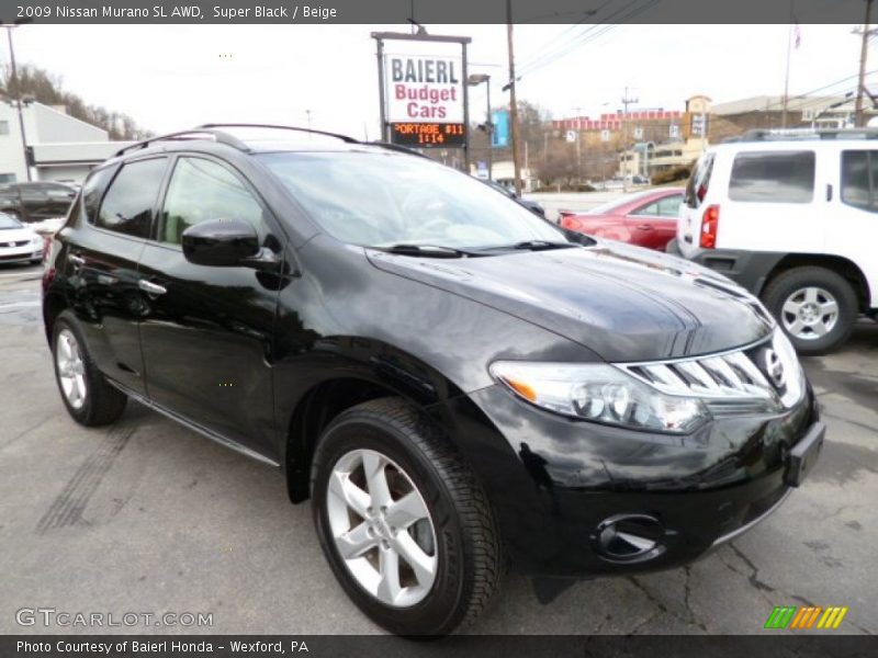 Super Black / Beige 2009 Nissan Murano SL AWD