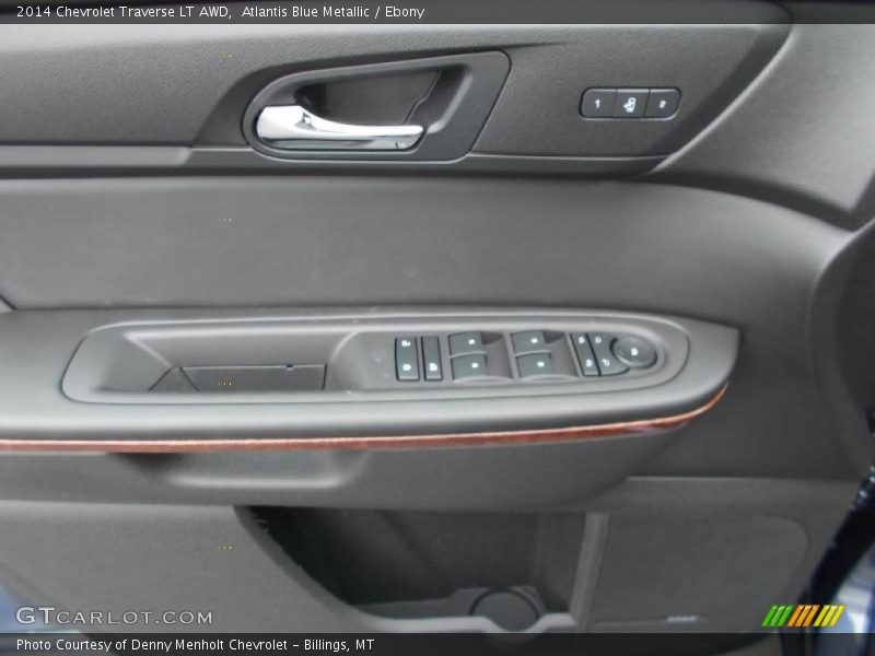 Atlantis Blue Metallic / Ebony 2014 Chevrolet Traverse LT AWD
