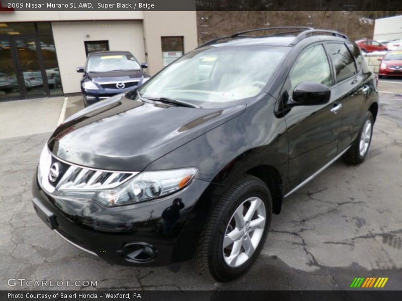Super Black / Beige 2009 Nissan Murano SL AWD