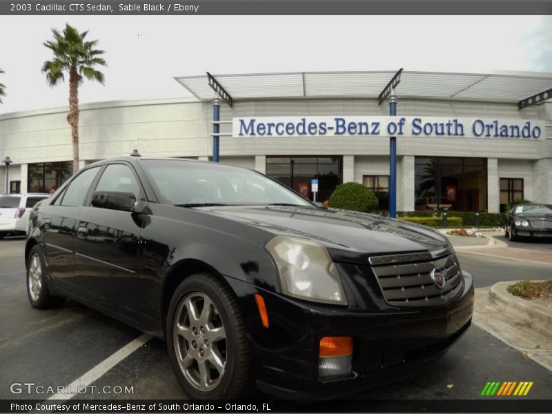 Sable Black / Ebony 2003 Cadillac CTS Sedan