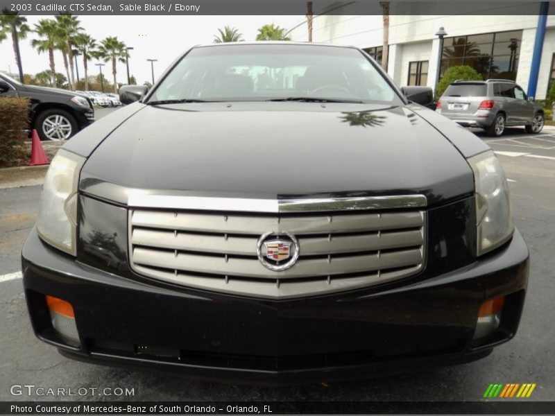 Sable Black / Ebony 2003 Cadillac CTS Sedan