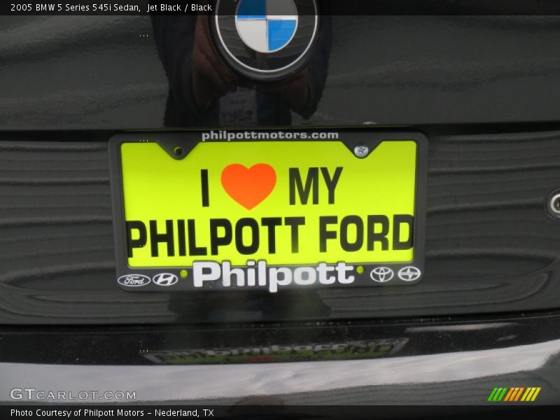 Jet Black / Black 2005 BMW 5 Series 545i Sedan