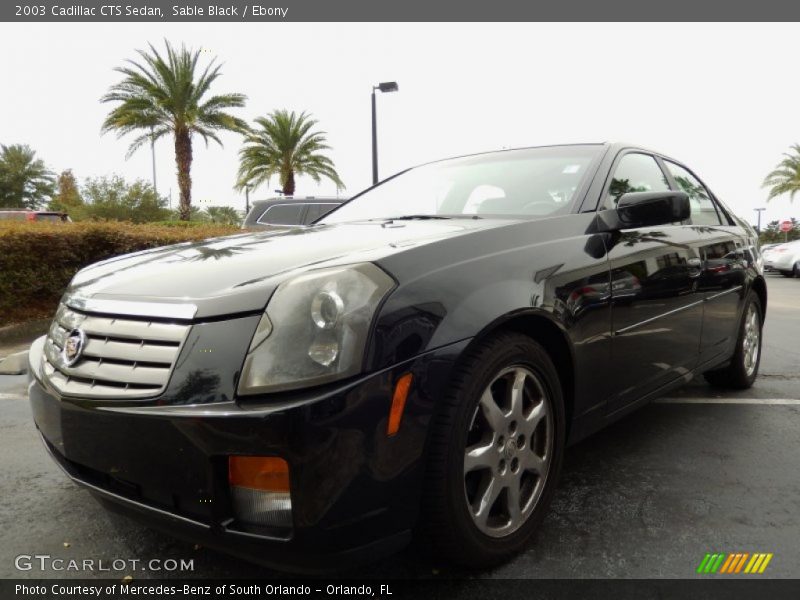Sable Black / Ebony 2003 Cadillac CTS Sedan