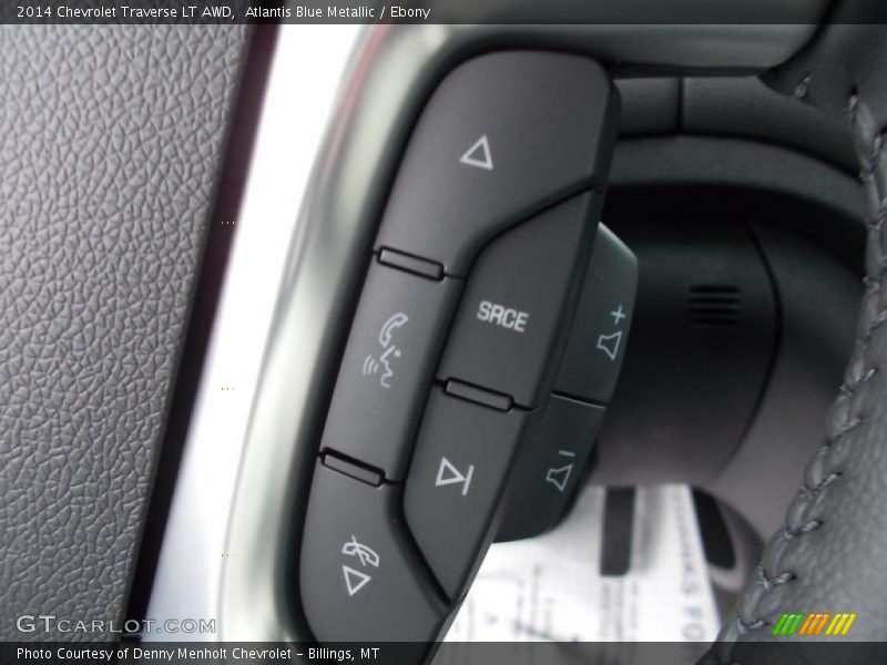 Atlantis Blue Metallic / Ebony 2014 Chevrolet Traverse LT AWD