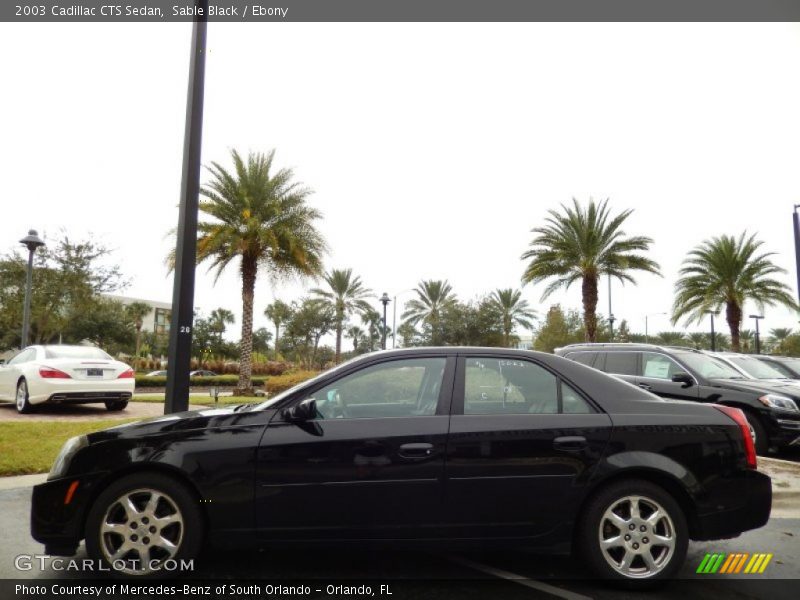 Sable Black / Ebony 2003 Cadillac CTS Sedan