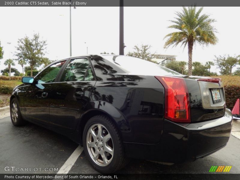 Sable Black / Ebony 2003 Cadillac CTS Sedan