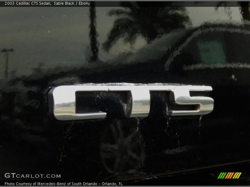 Sable Black / Ebony 2003 Cadillac CTS Sedan