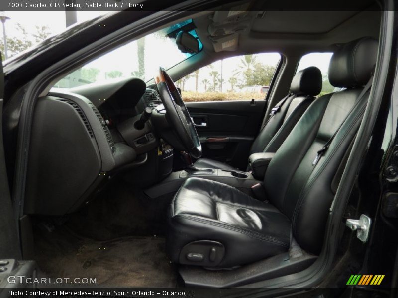 Sable Black / Ebony 2003 Cadillac CTS Sedan