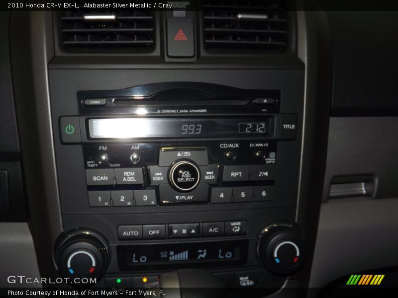 Alabaster Silver Metallic / Gray 2010 Honda CR-V EX-L