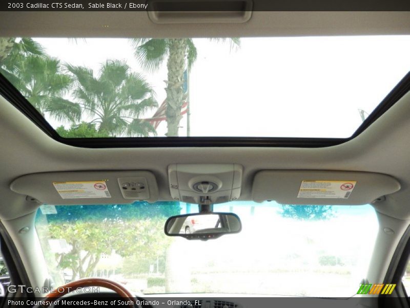 Sable Black / Ebony 2003 Cadillac CTS Sedan