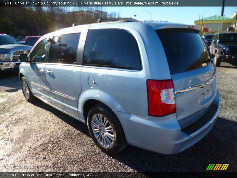 Crystal Blue Pearl / Dark Frost Beige/Medium Frost Beige 2013 Chrysler Town & Country Touring - L