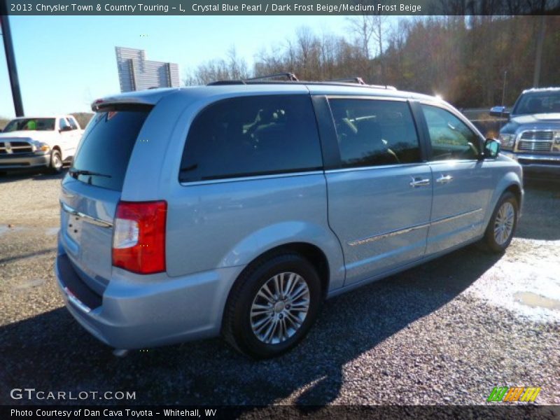 Crystal Blue Pearl / Dark Frost Beige/Medium Frost Beige 2013 Chrysler Town & Country Touring - L