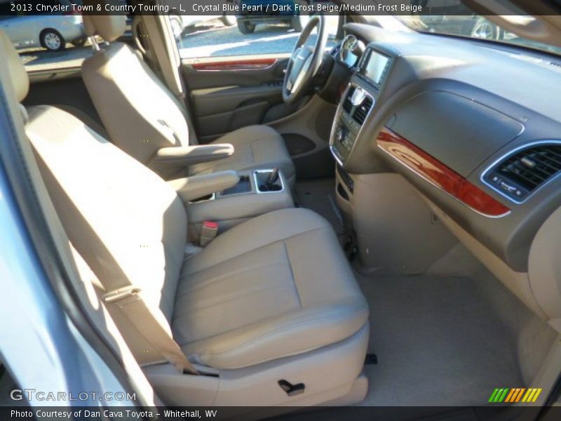 Crystal Blue Pearl / Dark Frost Beige/Medium Frost Beige 2013 Chrysler Town & Country Touring - L