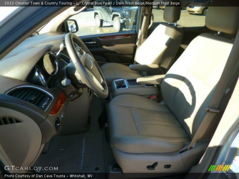 Crystal Blue Pearl / Dark Frost Beige/Medium Frost Beige 2013 Chrysler Town & Country Touring - L