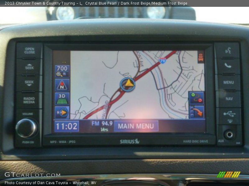 Crystal Blue Pearl / Dark Frost Beige/Medium Frost Beige 2013 Chrysler Town & Country Touring - L