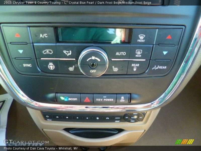 Crystal Blue Pearl / Dark Frost Beige/Medium Frost Beige 2013 Chrysler Town & Country Touring - L