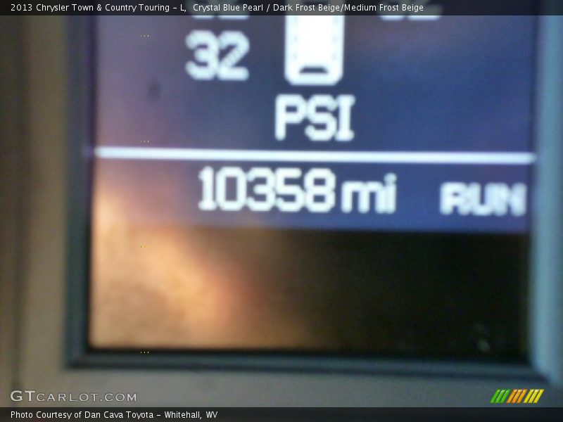Crystal Blue Pearl / Dark Frost Beige/Medium Frost Beige 2013 Chrysler Town & Country Touring - L