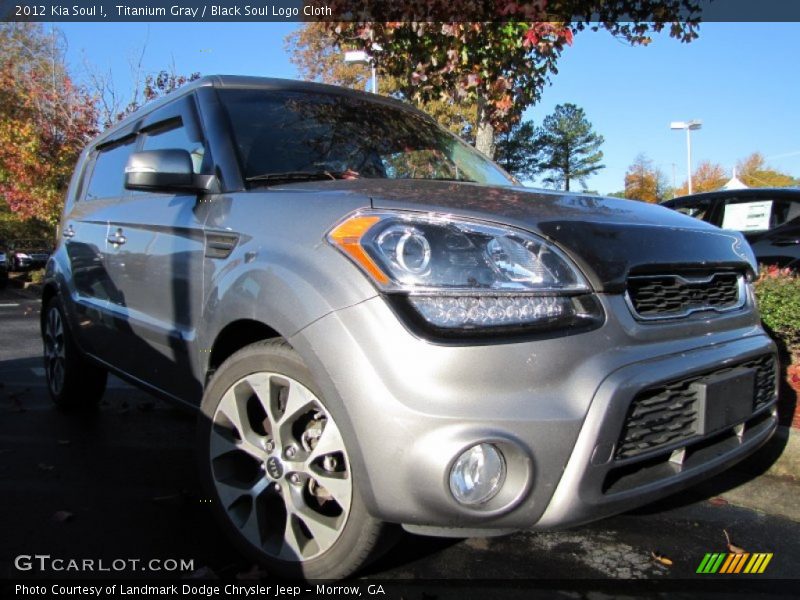 Titanium Gray / Black Soul Logo Cloth 2012 Kia Soul !
