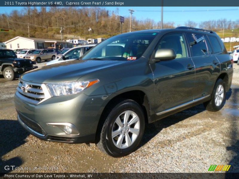Cypress Green Pearl / Sand Beige 2011 Toyota Highlander V6 4WD