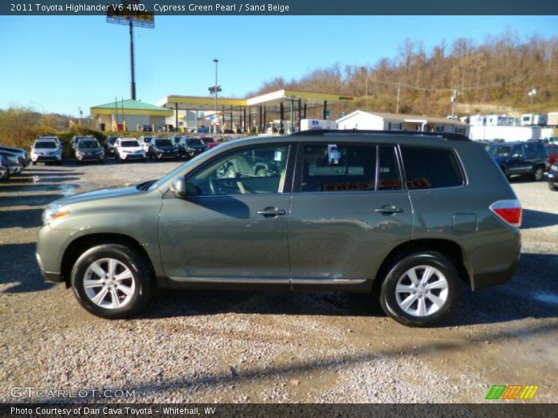 Cypress Green Pearl / Sand Beige 2011 Toyota Highlander V6 4WD