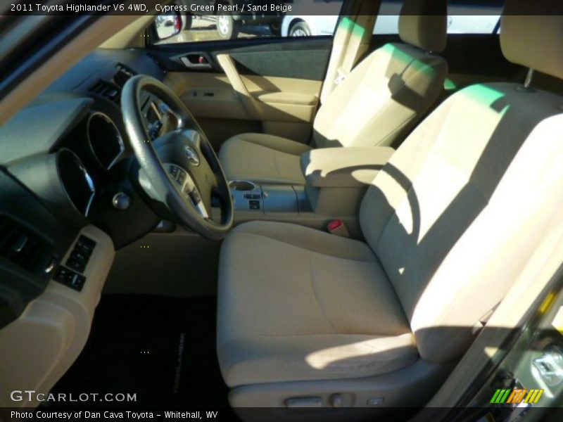 Cypress Green Pearl / Sand Beige 2011 Toyota Highlander V6 4WD
