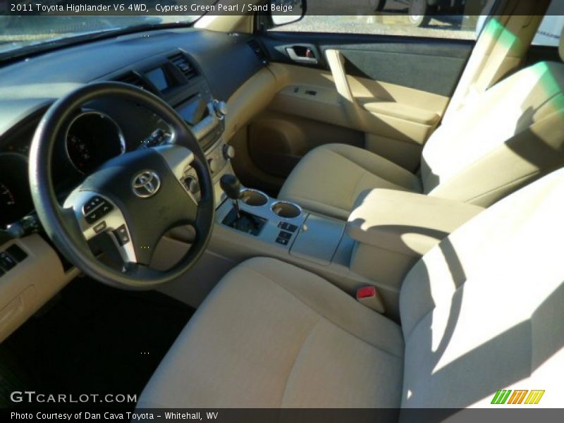 Cypress Green Pearl / Sand Beige 2011 Toyota Highlander V6 4WD