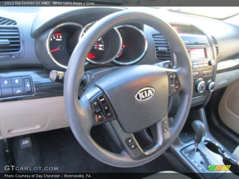 White Sand Beige / Gray 2011 Kia Sorento LX AWD