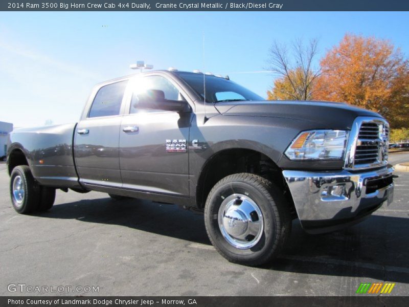 Granite Crystal Metallic / Black/Diesel Gray 2014 Ram 3500 Big Horn Crew Cab 4x4 Dually