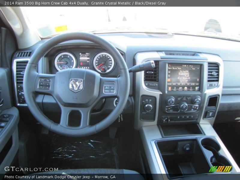 Granite Crystal Metallic / Black/Diesel Gray 2014 Ram 3500 Big Horn Crew Cab 4x4 Dually